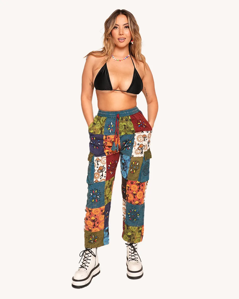 Trippy Theory Patchwork Pants sold by iHeartRaves product image thumbnail 4