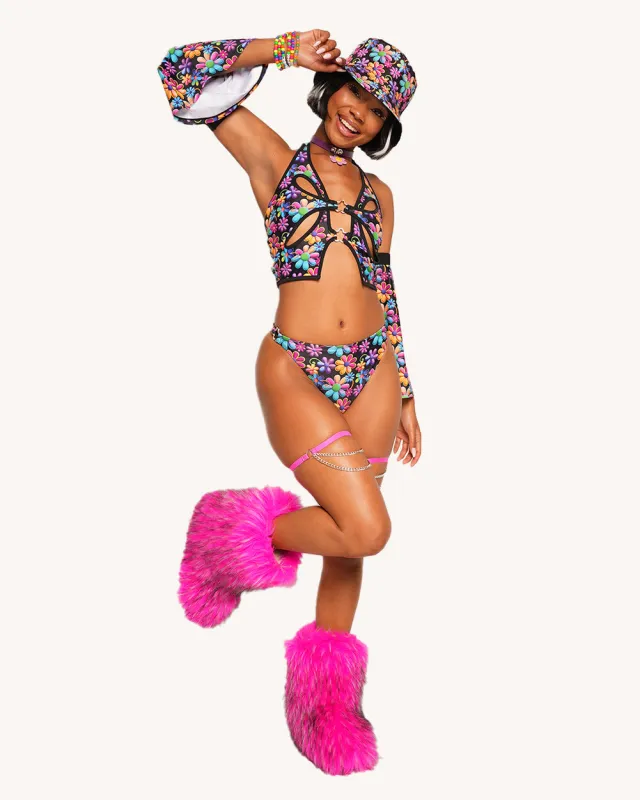 Psychodelic Daisy Top with Sleeves Outfit sold by iHeartRaves