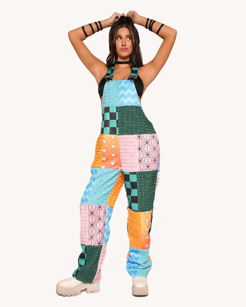 Otaku Patchwork Overalls sold by iHeartRaves product image thumbnail 3