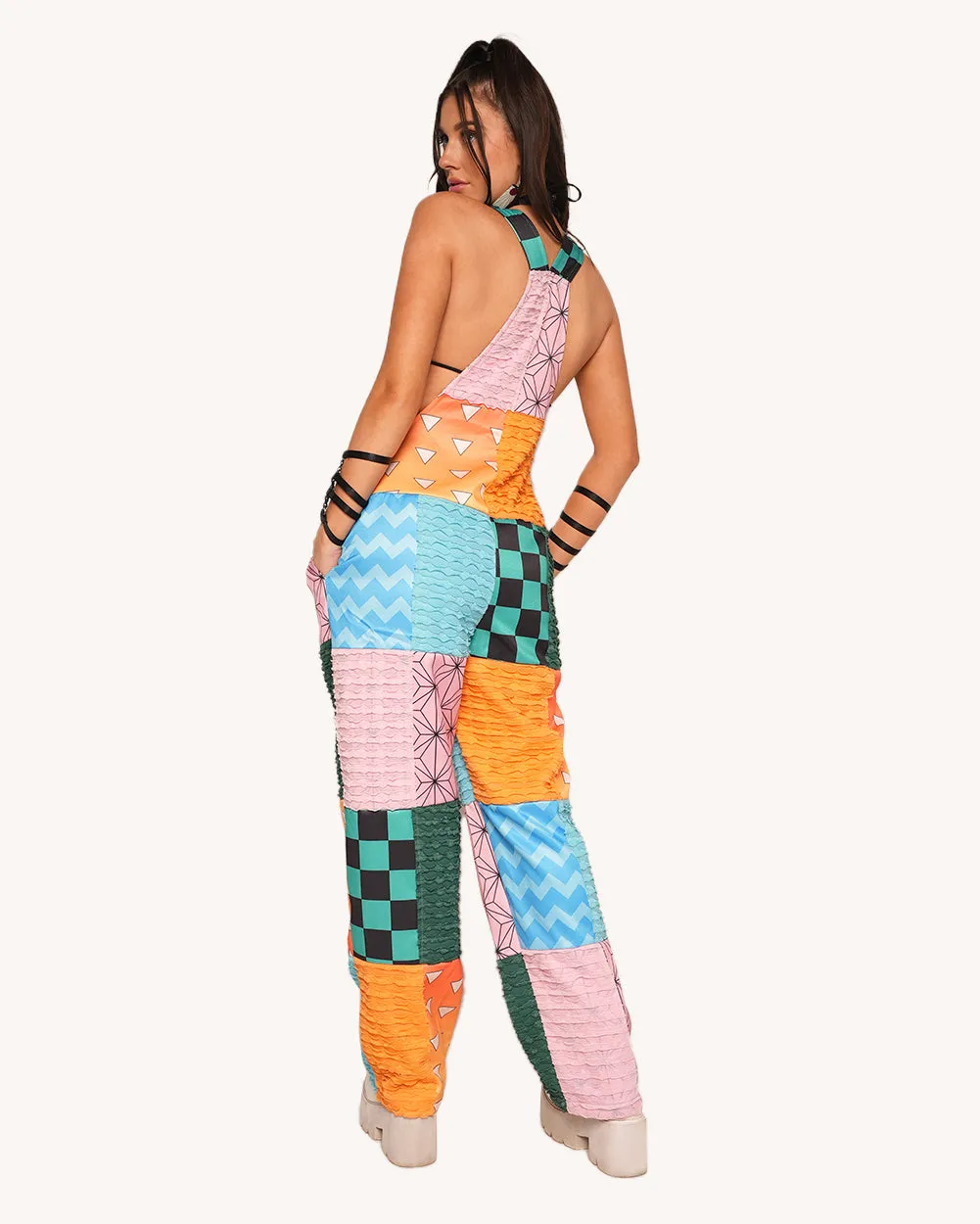 Otaku Patchwork Overalls sold by iHeartRaves product image thumbnail 2