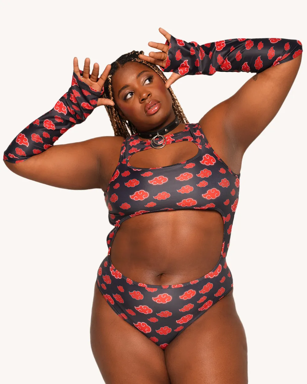 Fire Shadow Bodysuit Set sold by iHeartRaves product image thumbnail 5