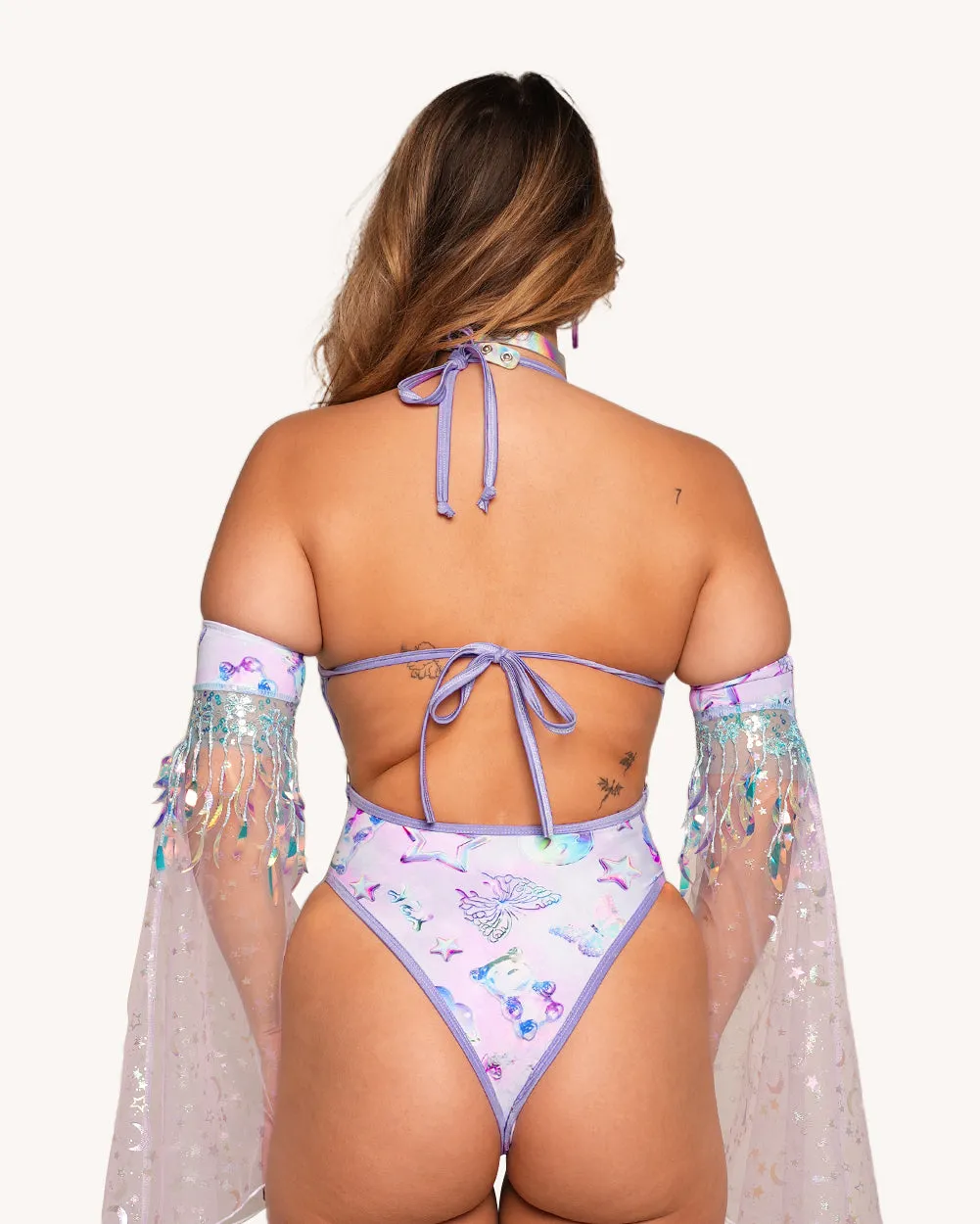 Rolita Couture x iHR Cosmic Chrome Punk Princess Bodysuit sold by iHeartRaves product image thumbnail 2