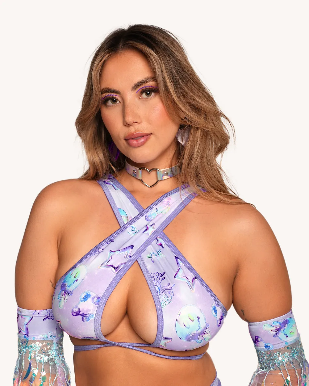 Rolita Couture x iHR Cosmic Chrome Goddess Top sold by iHeartRaves product image thumbnail 3