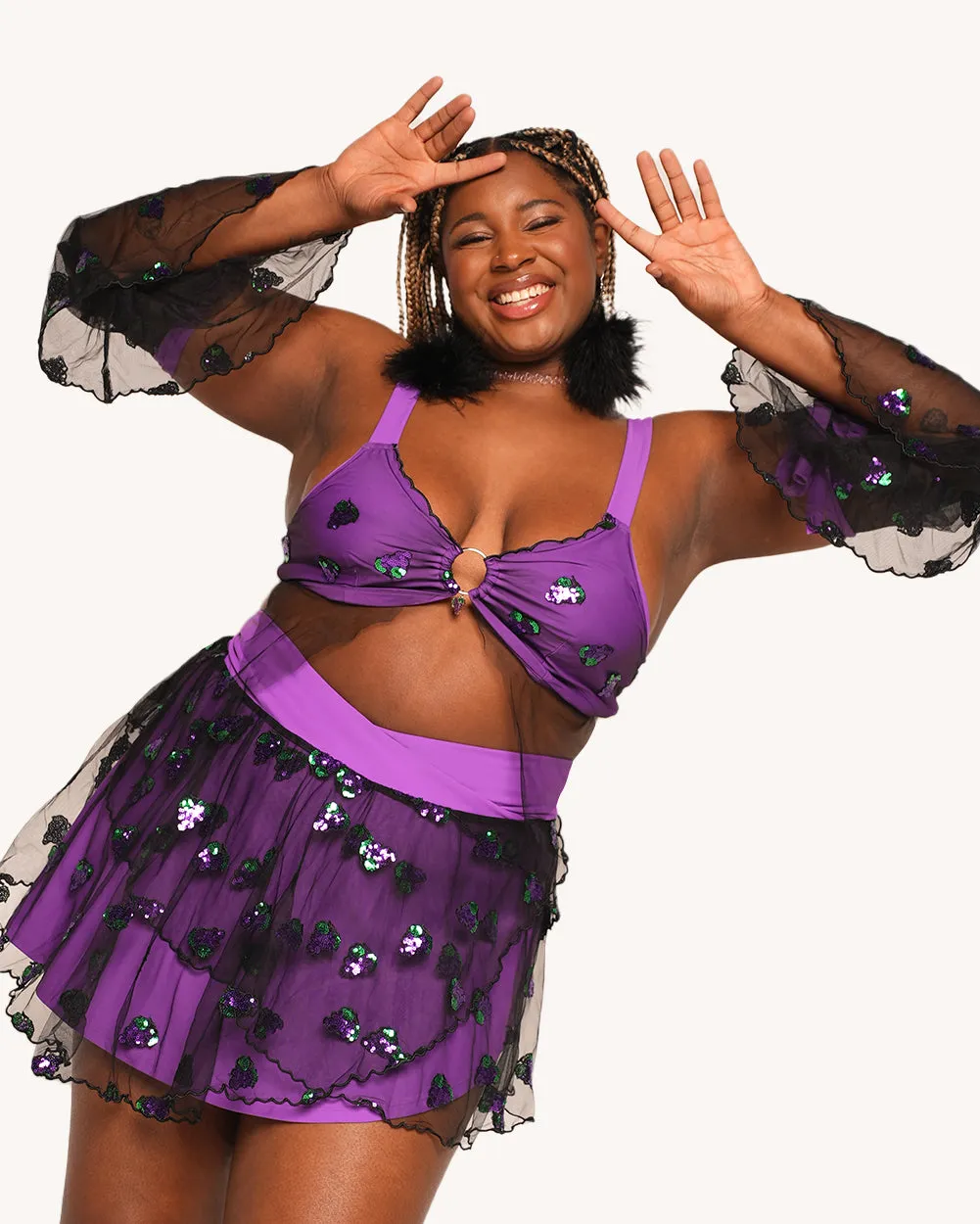 Grape Jelly Top with Sleeves sold by iHeartRaves product image thumbnail 5