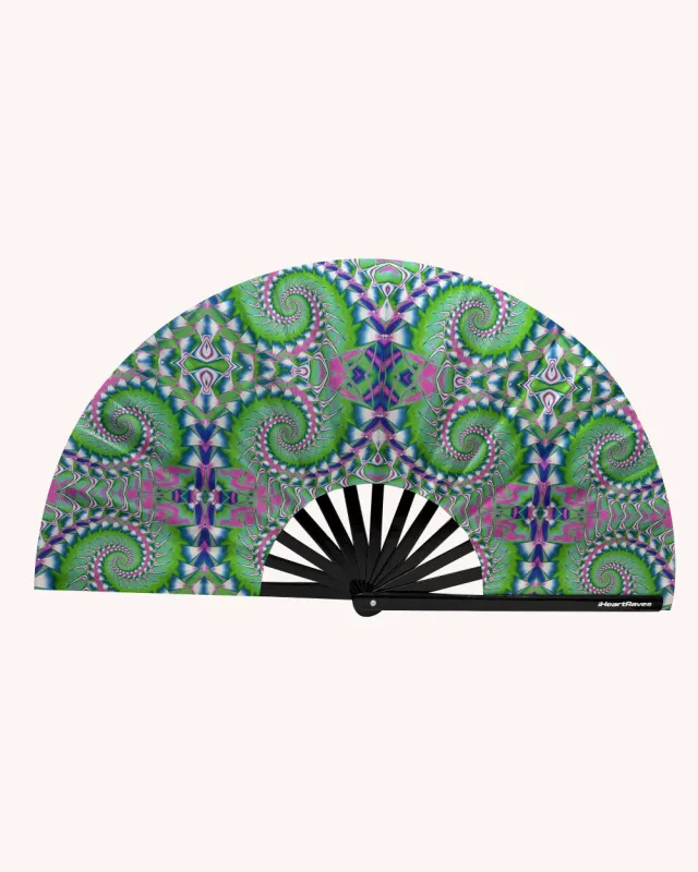 Spirit of the Forest UV Reactive Hand Fan sold by iHeartRaves