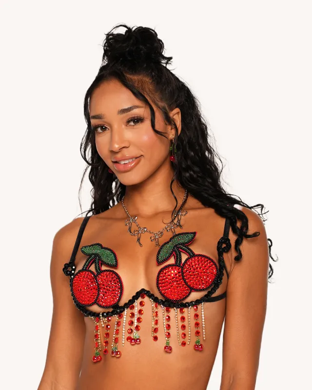 Cherry Bomb Carnival Bra sold by iHeartRaves