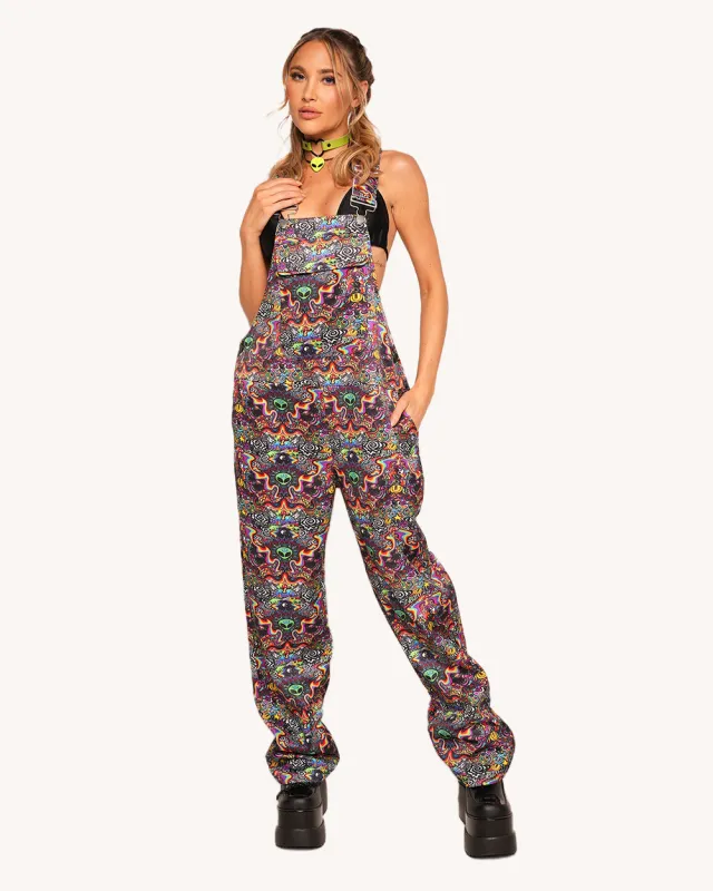 Trippydraws x iHR Funky Mind Overalls sold by iHeartRaves