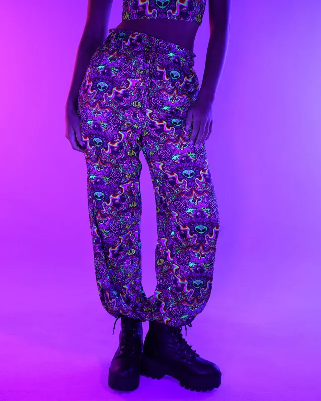 Trippydraws x iHR Funky Mind Harem Pants sold by iHeartRaves