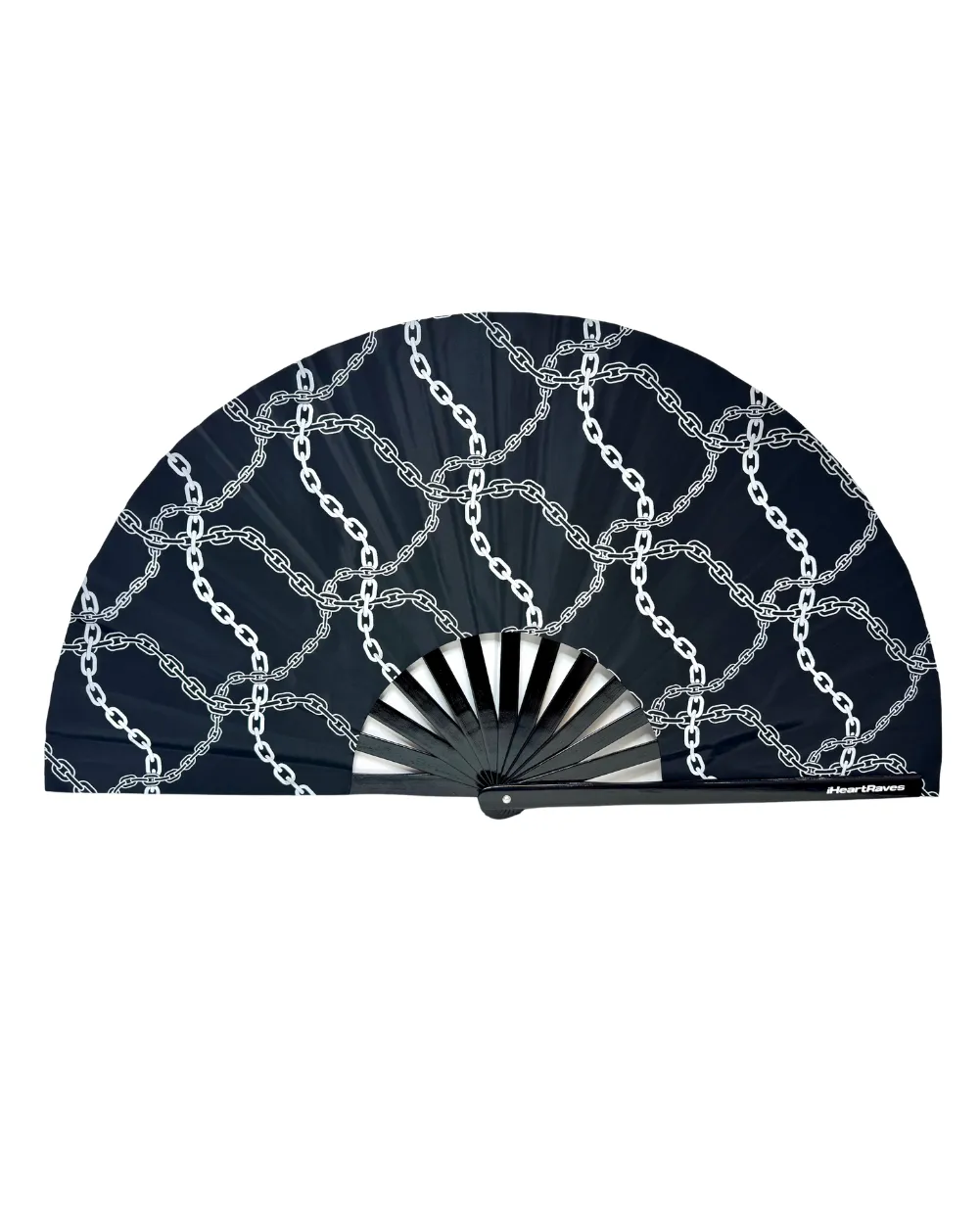 Power Surge Silver Reflective Hand Fan sold by iHeartRaves product image thumbnail 2