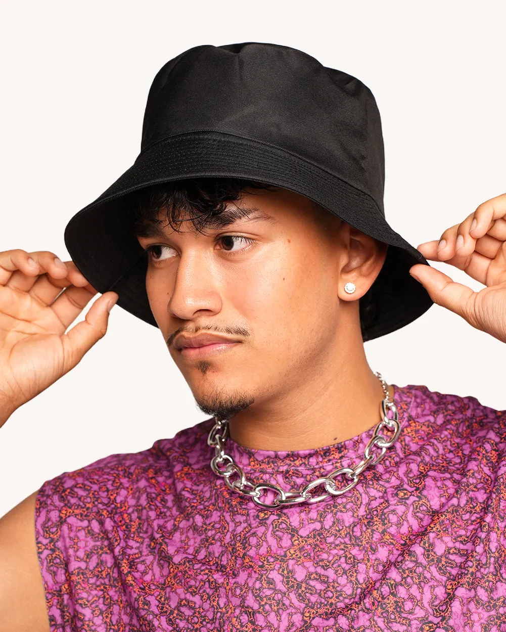 Basic Black Bucket Hat with Stash Pocket sold by iHeartRaves