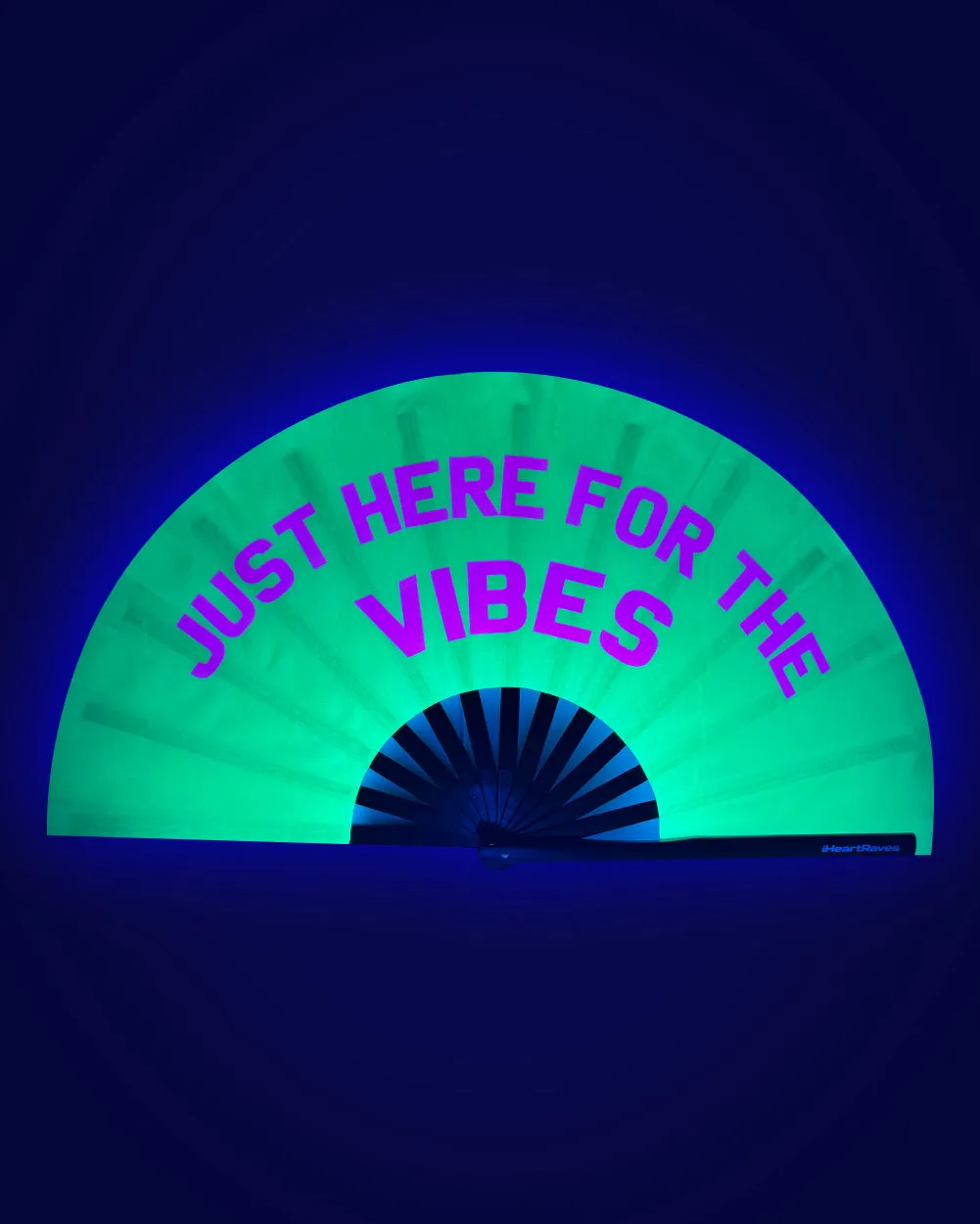 Just Here for the Vibes Hand Fan sold by iHeartRaves product image thumbnail 2