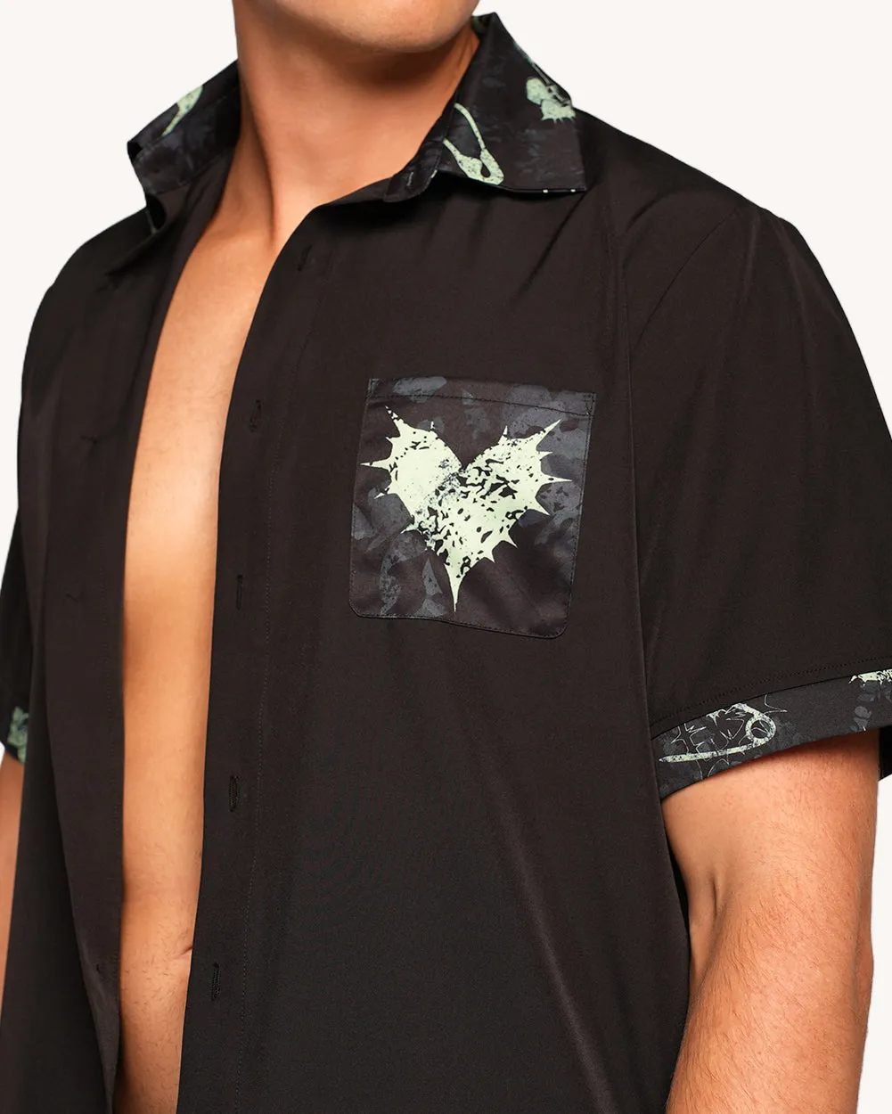 Sunflowerraver x iHR Get Bent Men's Button Up sold by iHeartRaves product image thumbnail 2