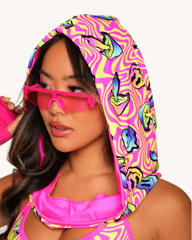 Rolita Couture x iHR Am I Tripping Groove & Glow Hood sold by iHeartRaves