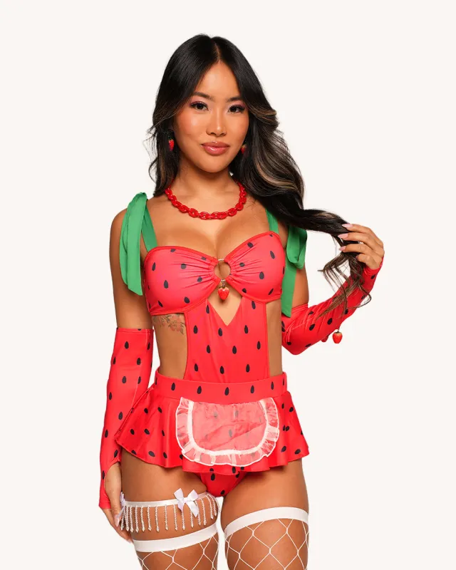Strawberry Sweet Bodysuit Set sold by iHeartRaves