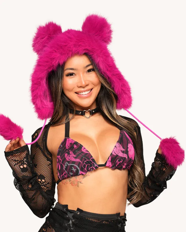 Fizzi Pop x iHR Heartcore Furry Hat sold by iHeartRaves