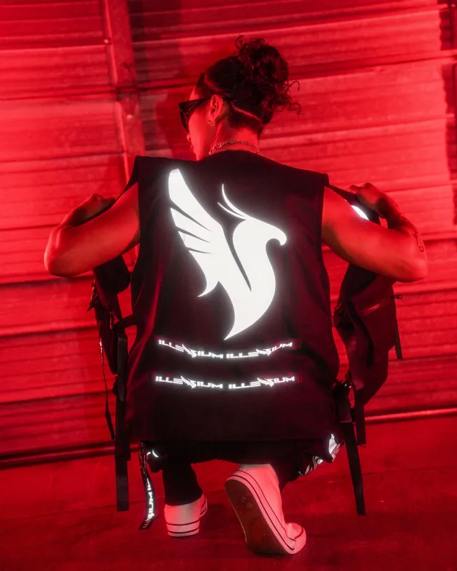 iHR x ILLENIUM Burst of Light Reflective Vest sold by iHeartRaves