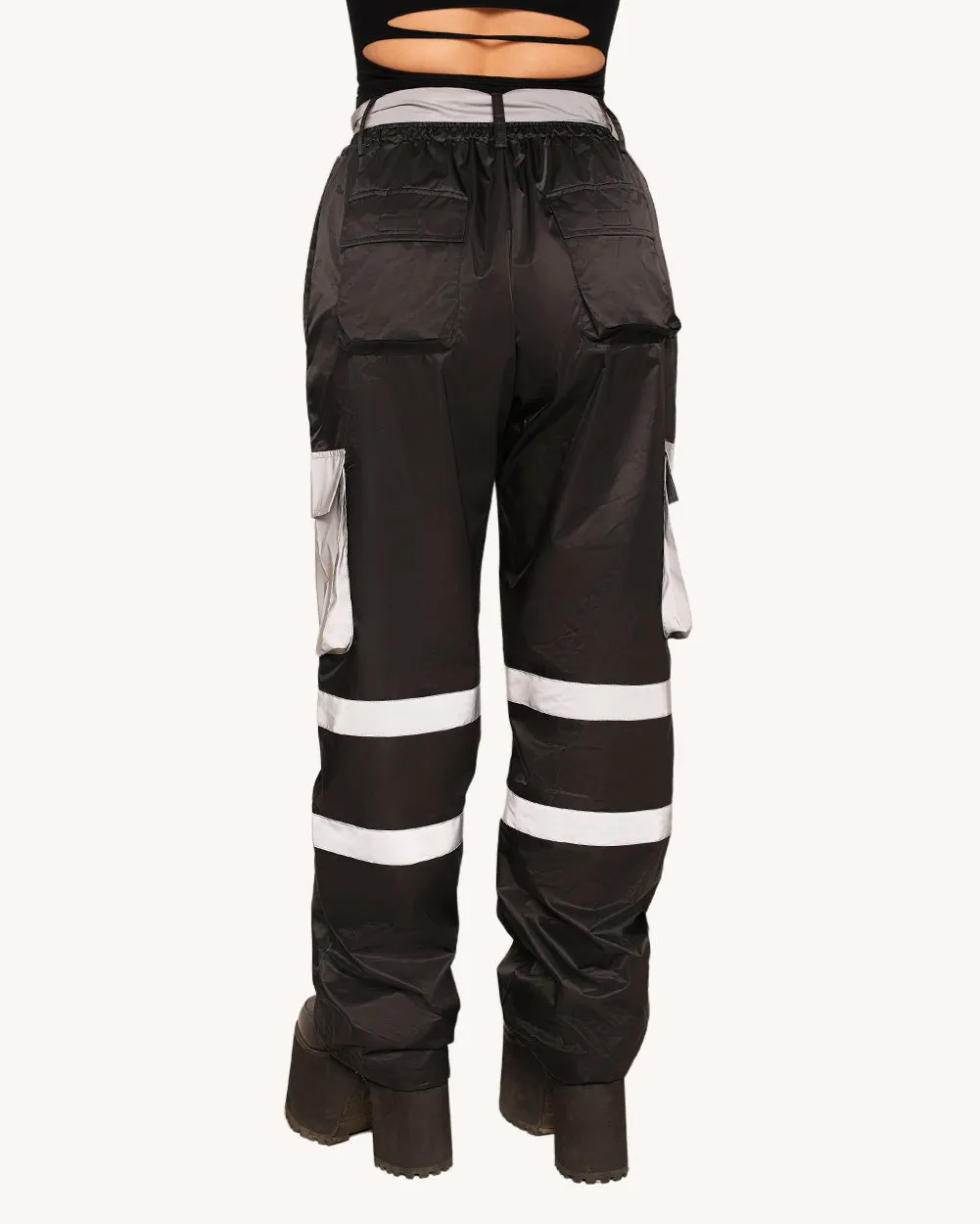 Post-Party Glow Reflective Wide Legged Pants sold by iHeartRaves product image thumbnail 3