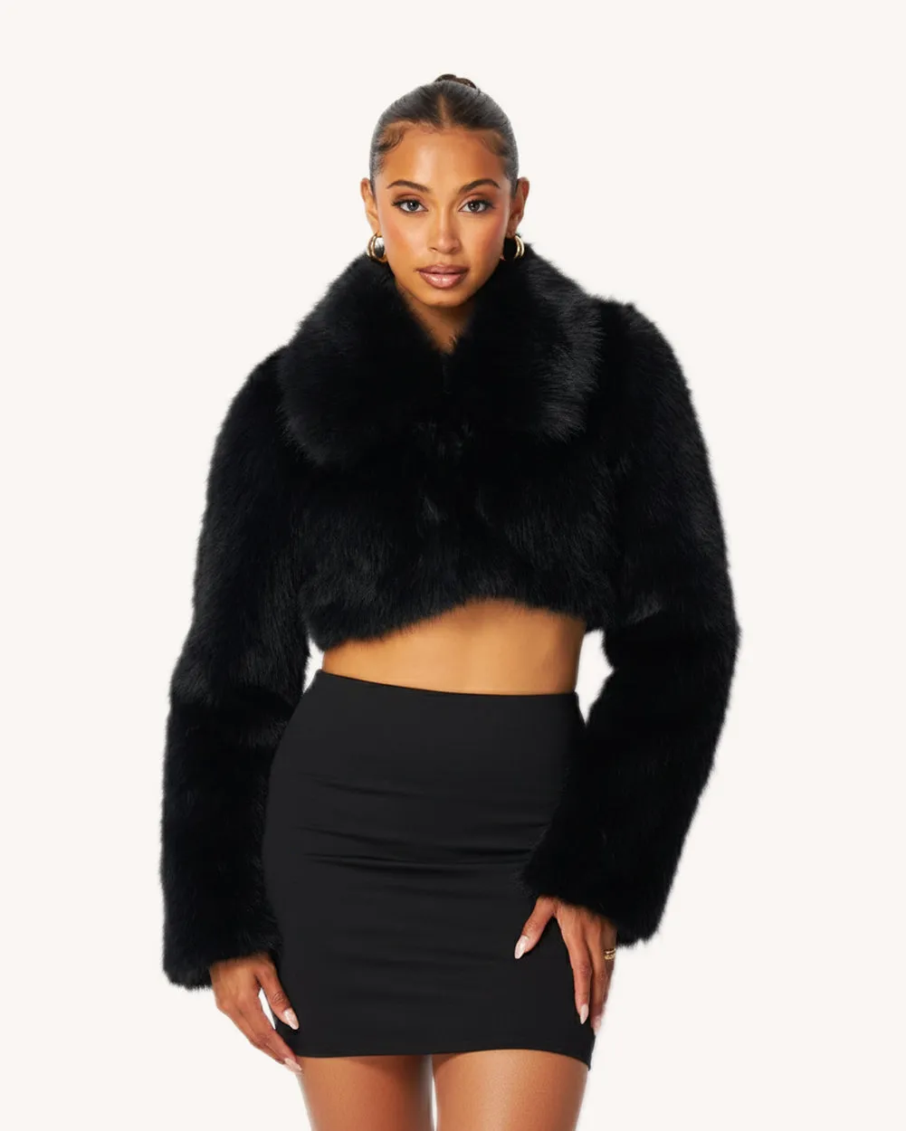 After Dark Cropped Fur Jacket sold by iHeartRaves