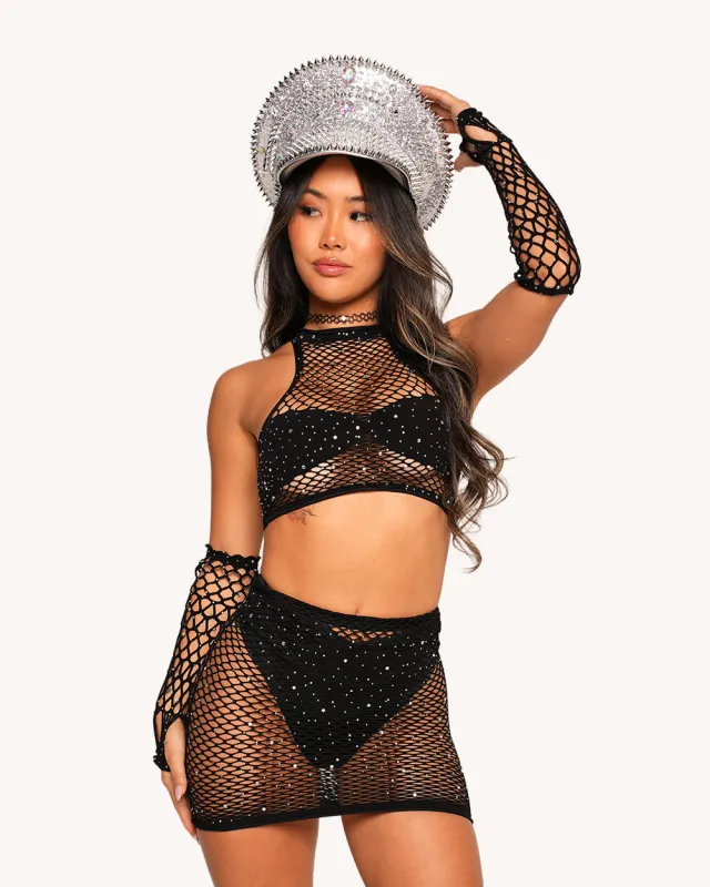 Midnight Magic Fishnet Set sold by iHeartRaves
