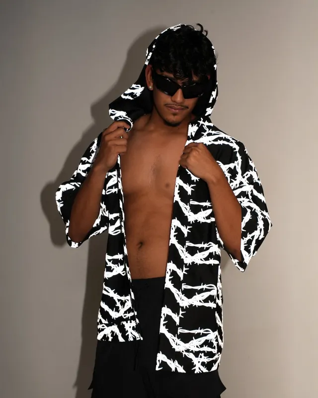 Live Wire Silver Reflective Robe made by iHeartRaves