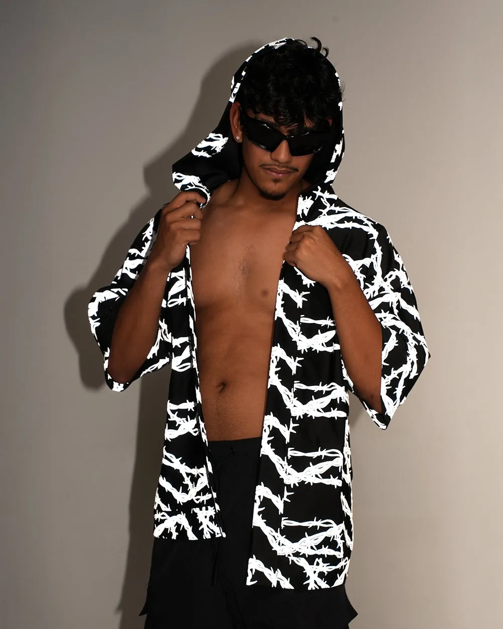 Live Wire Silver Reflective Robe sold by iHeartRaves