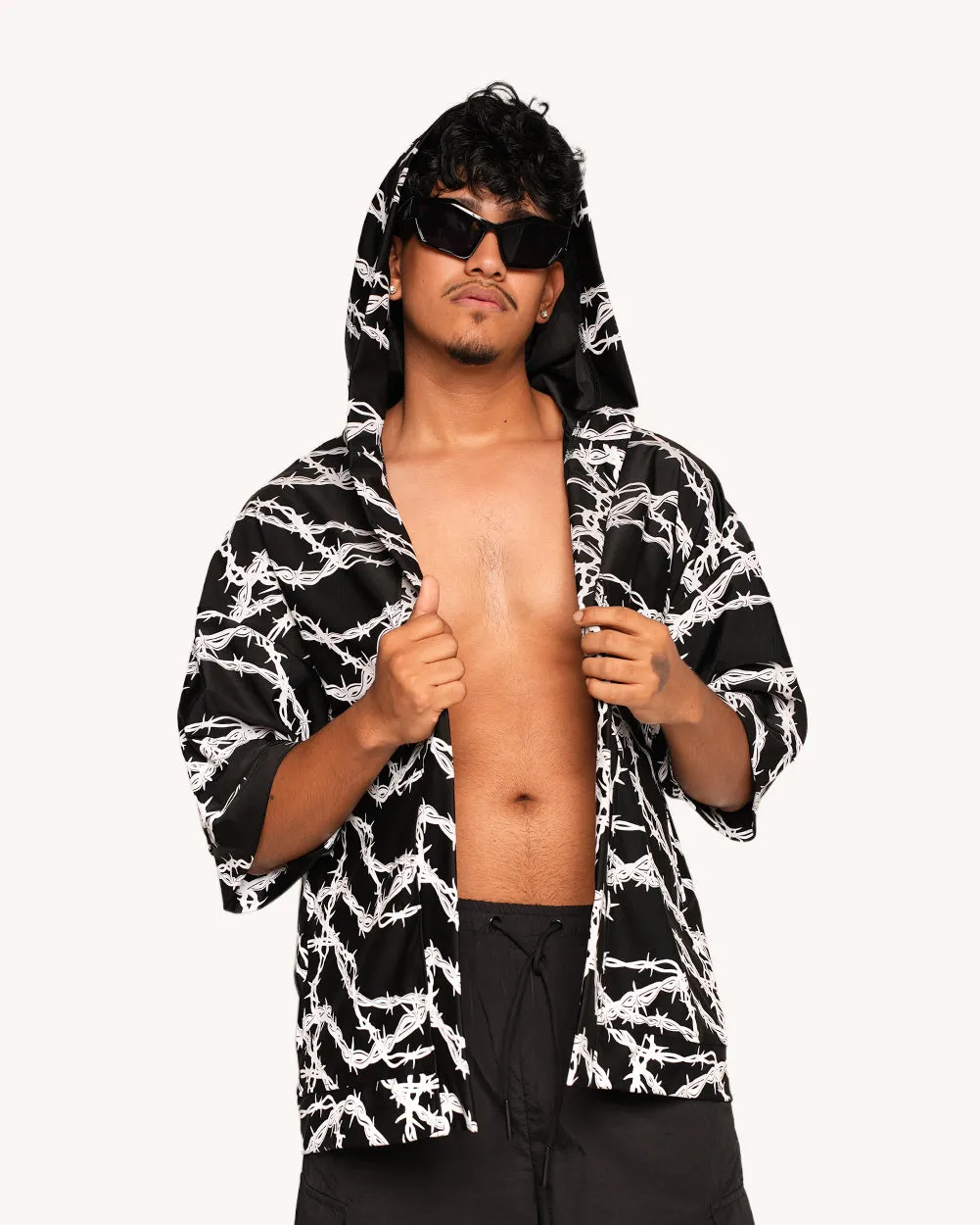 Live Wire Silver Reflective Robe sold by iHeartRaves product image thumbnail 2