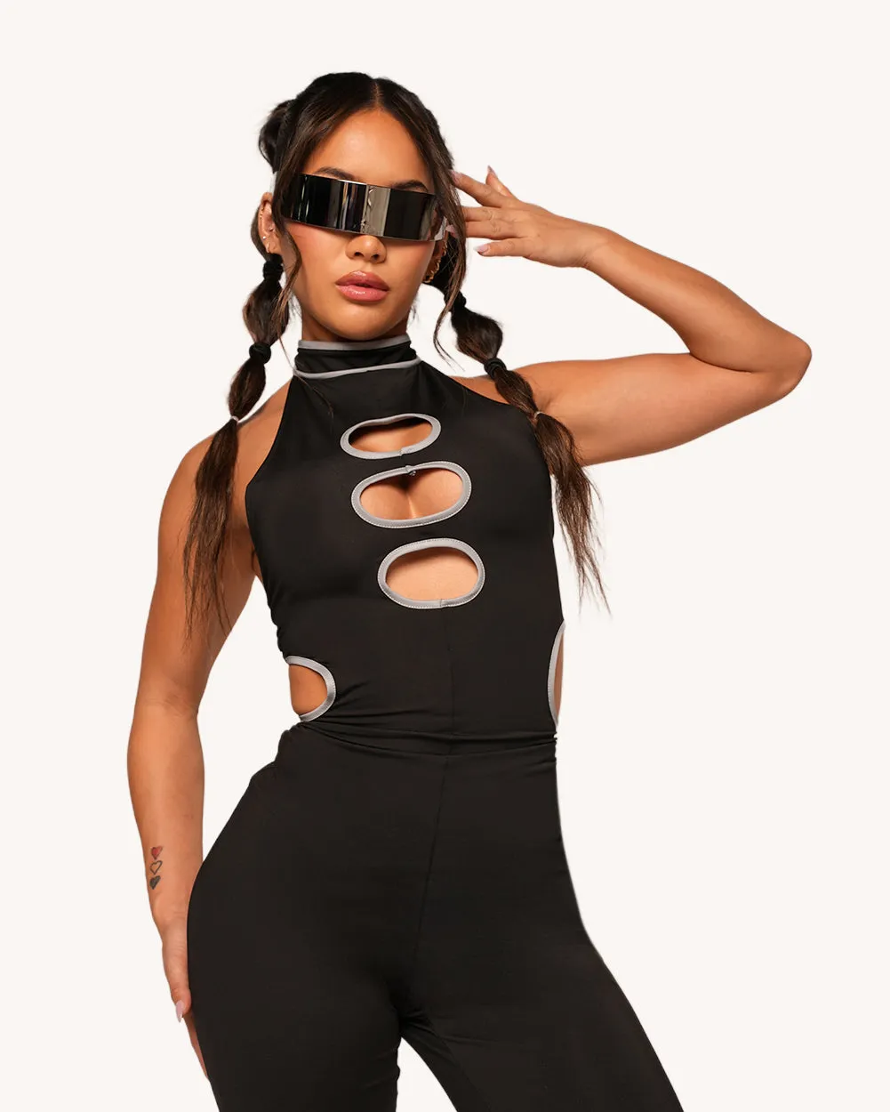 Night Vision Reflective Cutout Jumpsuit sold by iHeartRaves