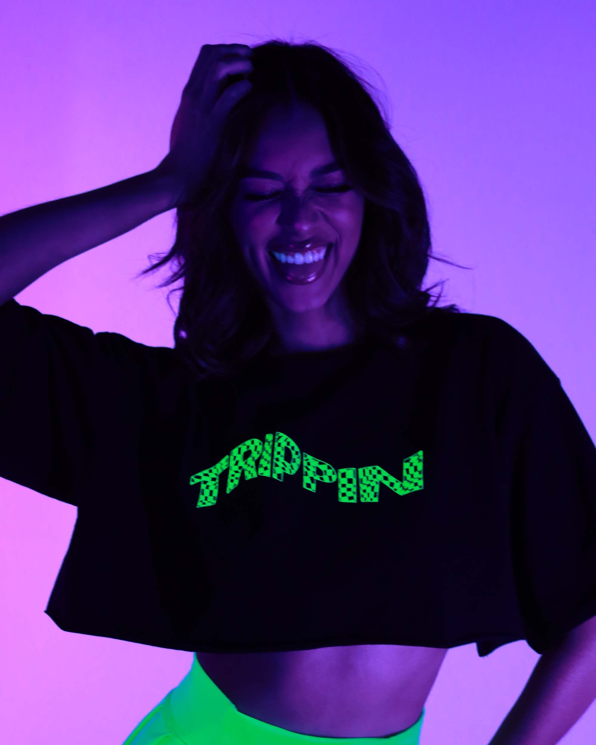 Trippin' Crop Top sold by iHeartRaves