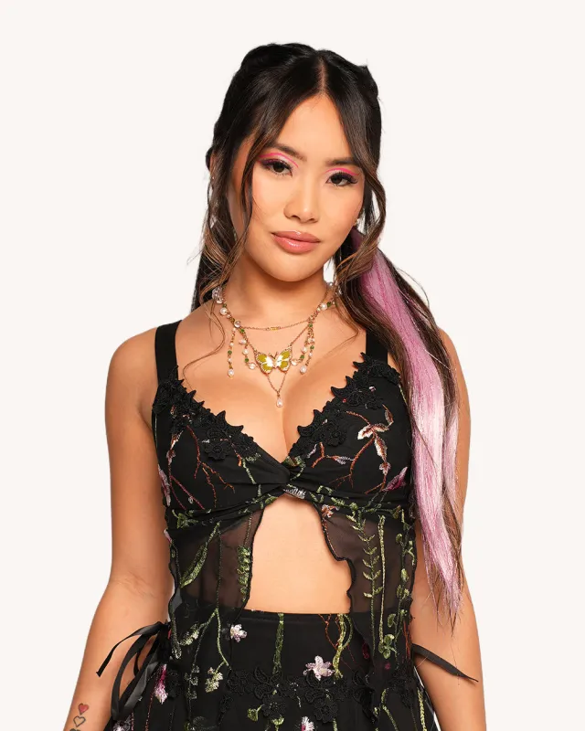 Lace Flowerfields Stretch Ruffle Top made by iHeartRaves