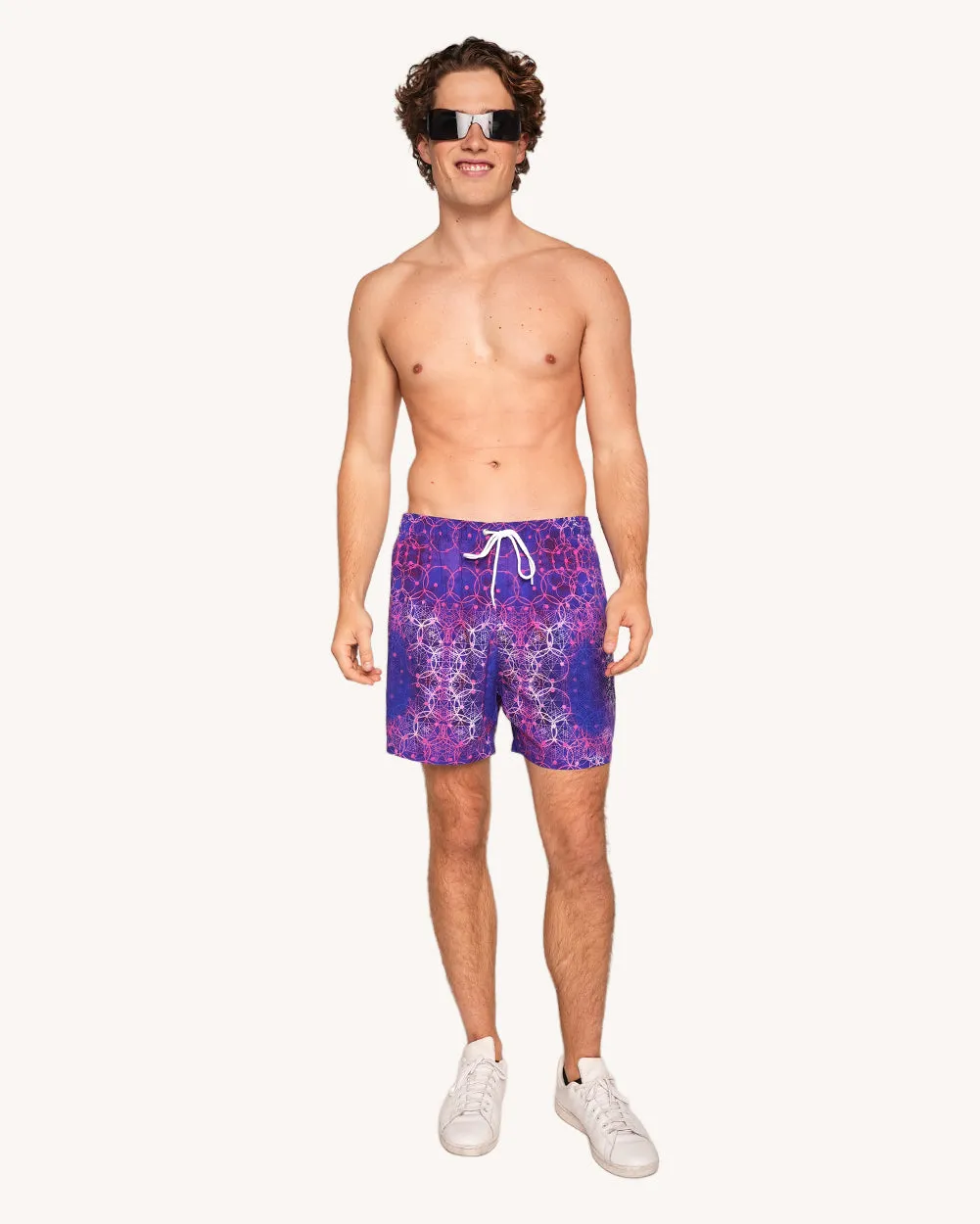 Violet Vibrations Camp Shorts sold by iHeartRaves product image thumbnail 4