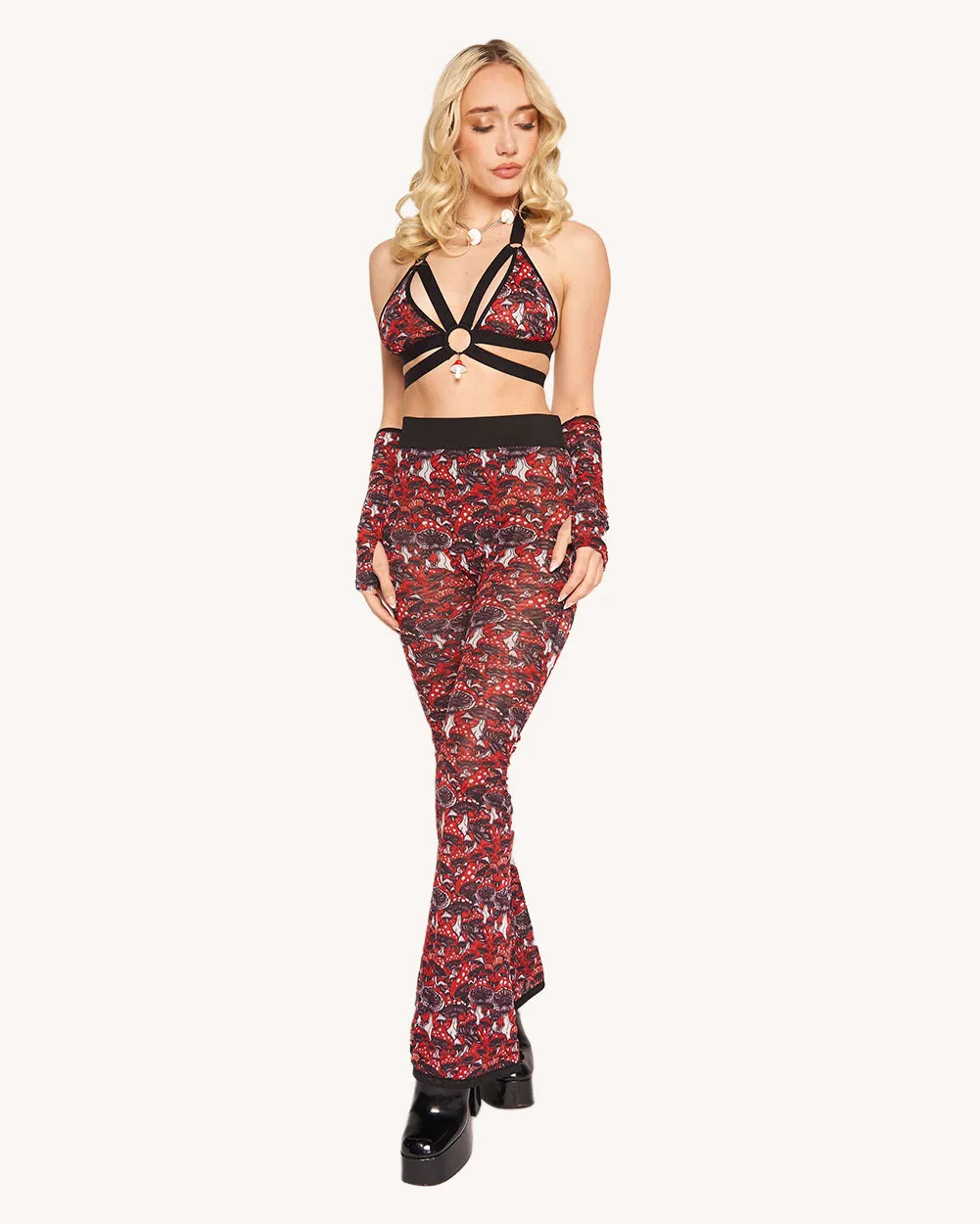 Secret of Life Mushroom Bell Bottom Pants sold by iHeartRaves product image thumbnail 3