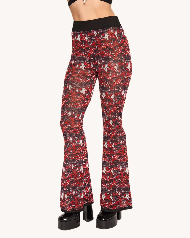 Secret of Life Mushroom Bell Bottom Pants made by iHeartRaves