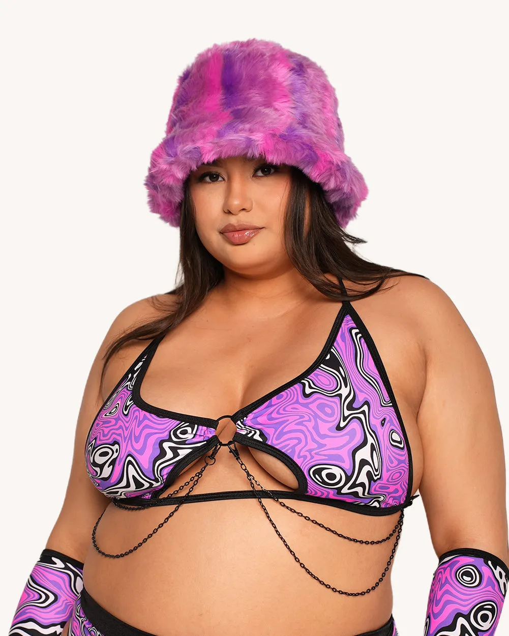 Rolita Couture x iHR Ultraviolet Vortex Rebel Chain Top sold by iHeartRaves product image thumbnail 4