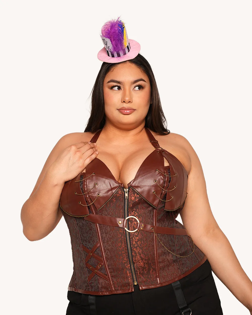 Mad Hatter Mami Halter Corset Top sold by iHeartRaves product image thumbnail 4