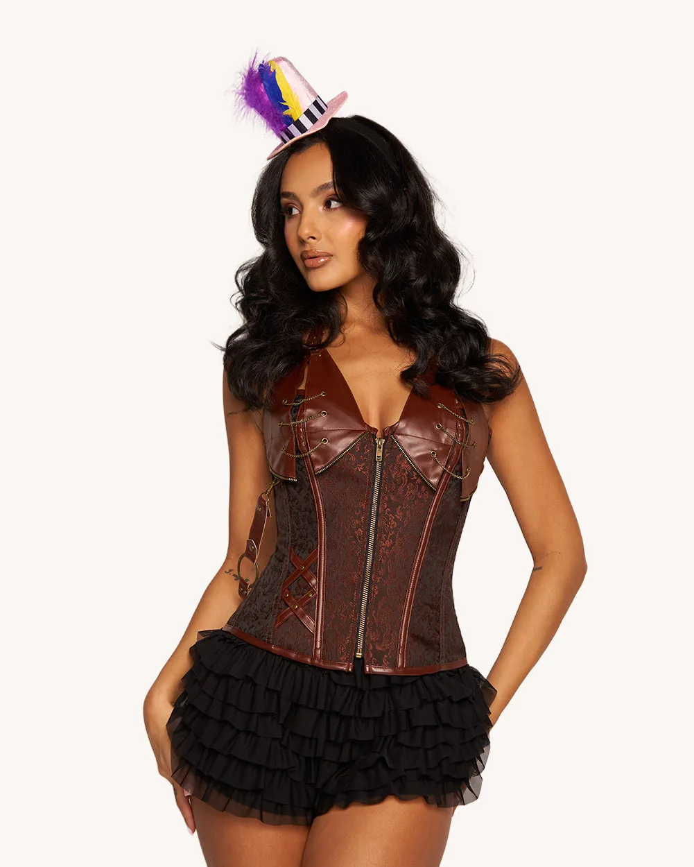 Mad Hatter Mami Halter Corset Top sold by iHeartRaves