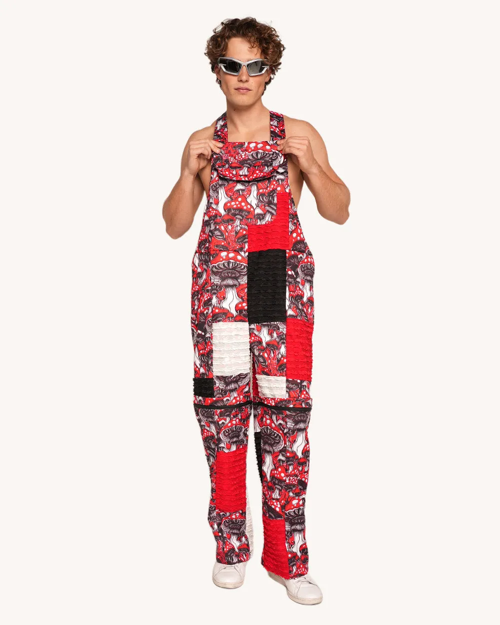 Secret of Life Mushroom Zip Off Overalls sold by iHeartRaves product image thumbnail 4