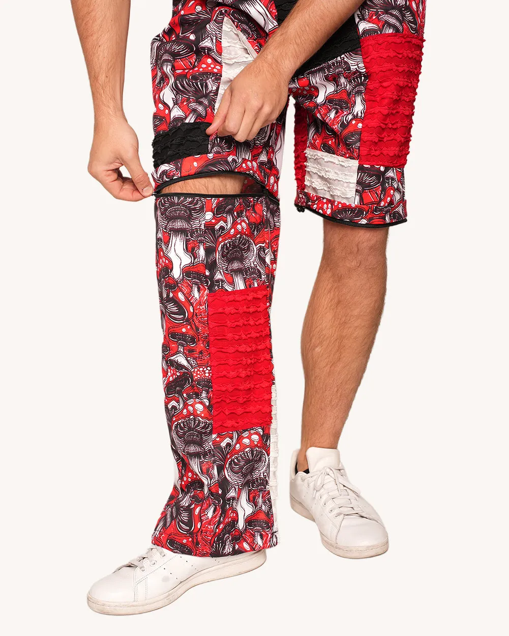 Secret of Life Mushroom Zip Off Overalls sold by iHeartRaves product image thumbnail 2