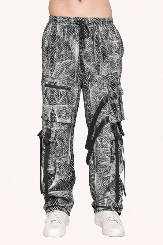 Flashbang Silver Reflective Cargo Joggers made by iHeartRaves