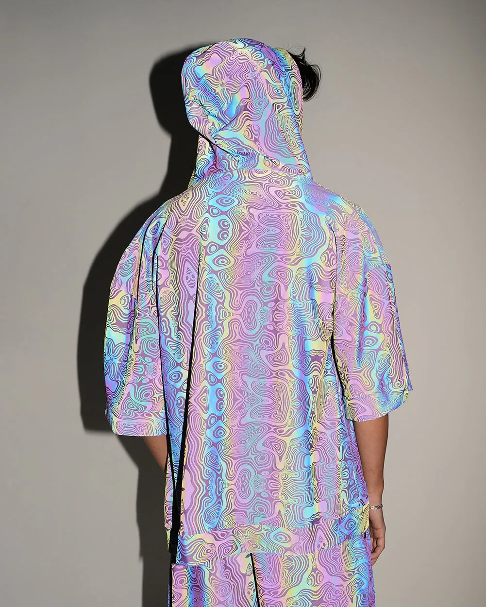 Twisted Reality Purple Rainbow Reflective Robe sold by iHeartRaves product image thumbnail 3
