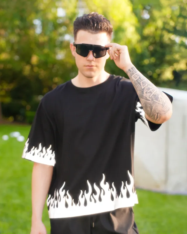 White Hot Chaos Men's Silver Reflective Tee made by iHeartRaves