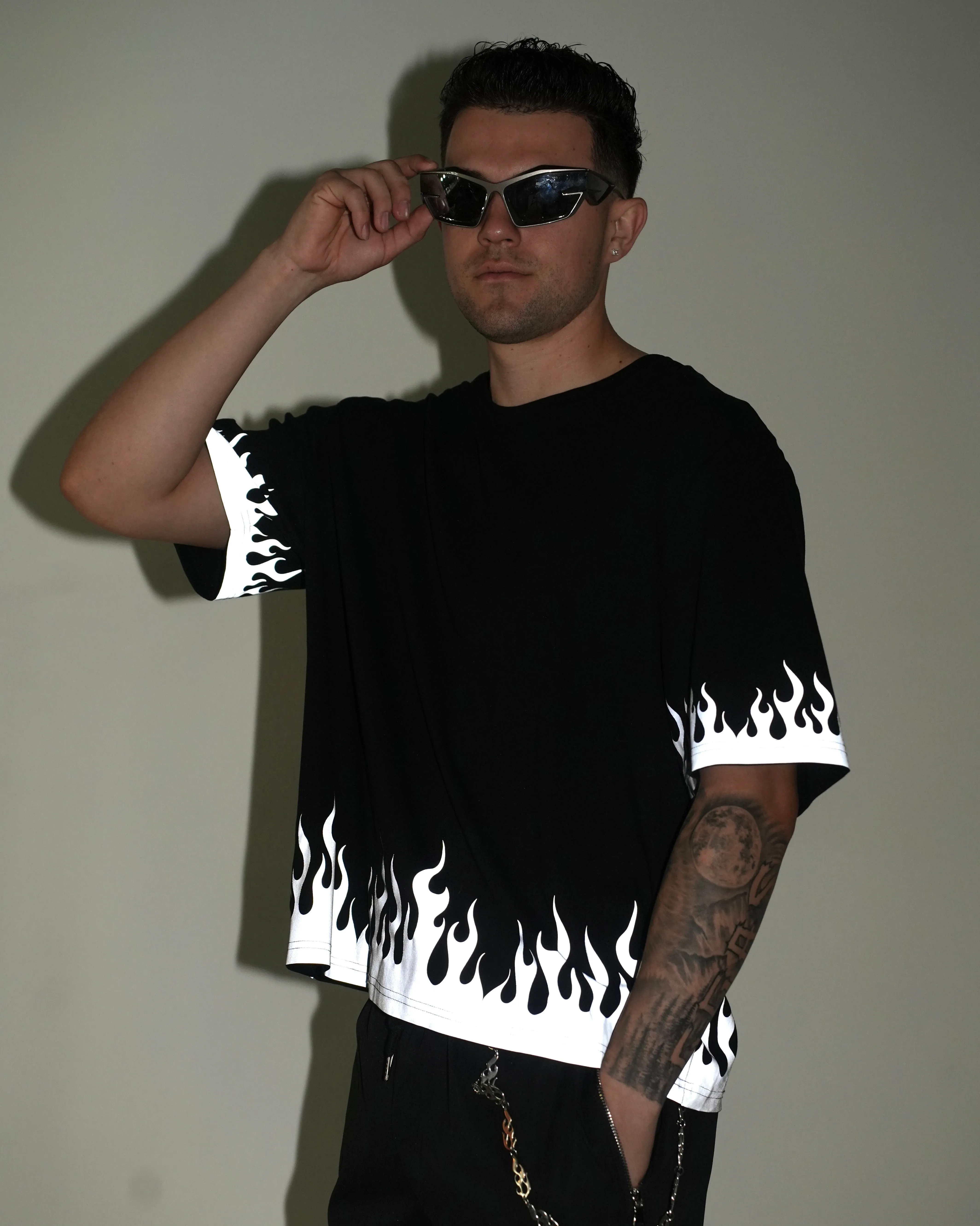 White Hot Chaos Men's Silver Reflective Tee sold by iHeartRaves product image thumbnail 2