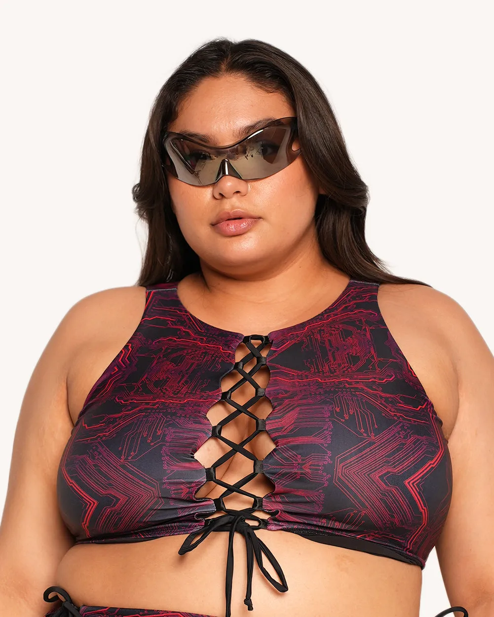 Infinite Matrix Lace Up Top sold by iHeartRaves product image thumbnail 4