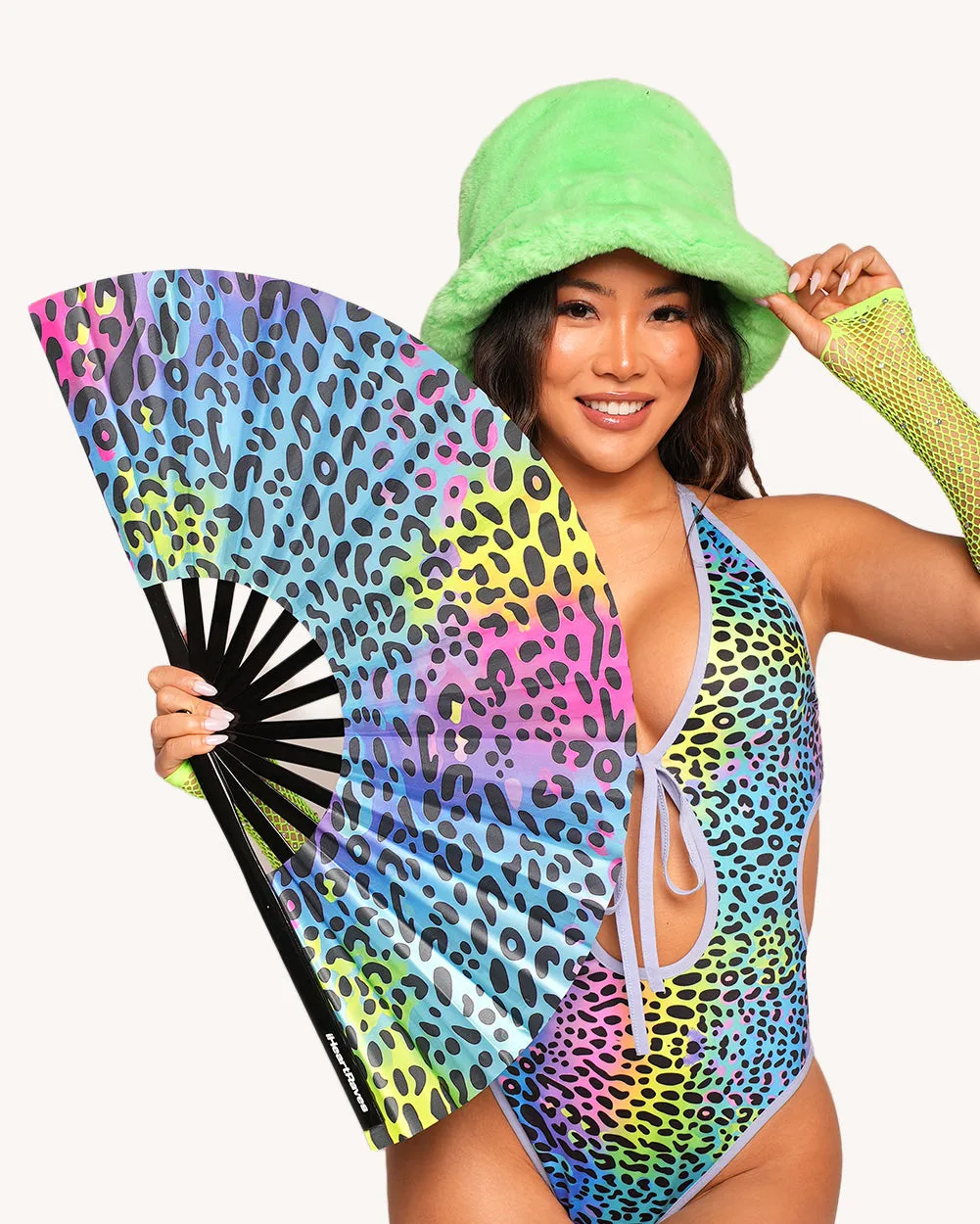 Cosmic Jungle Hand Fan sold by iHeartRaves product image thumbnail 2