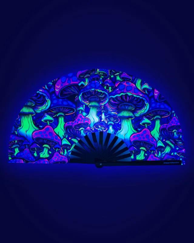 Glowshroom Hand Fan made by iHeartRaves