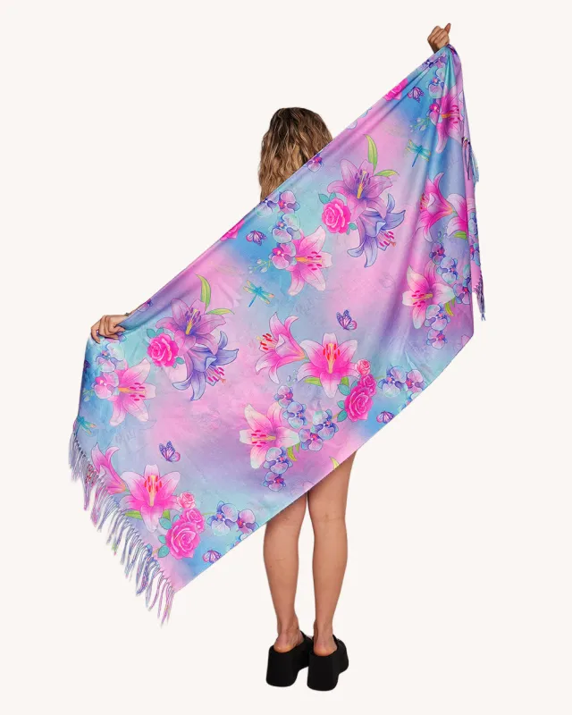 Cotton Candy Garden Pashmina made by iHeartRaves