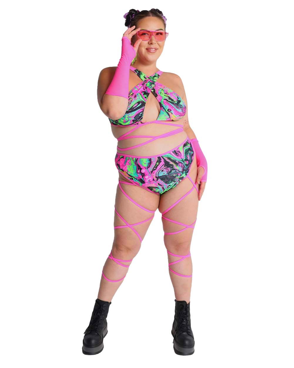 Rolita Couture x iHR Lava Psychedelia Wrap Top sold by iHeartRaves product image thumbnail 10