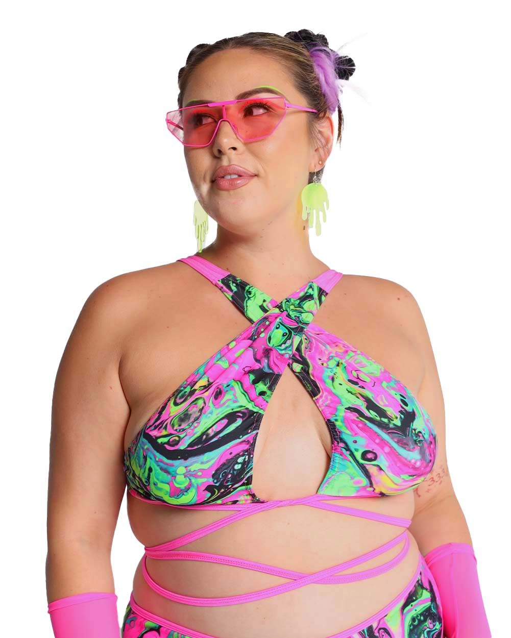 Rolita Couture x iHR Lava Psychedelia Wrap Top sold by iHeartRaves product image thumbnail 7