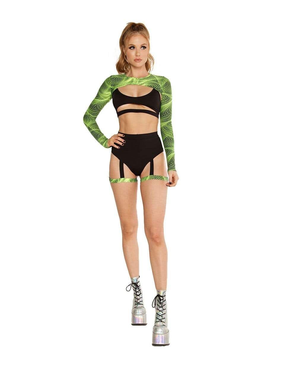 Break the Matrix High Waisted Harness Booty Shorts sold by iHeartRaves product image thumbnail 15