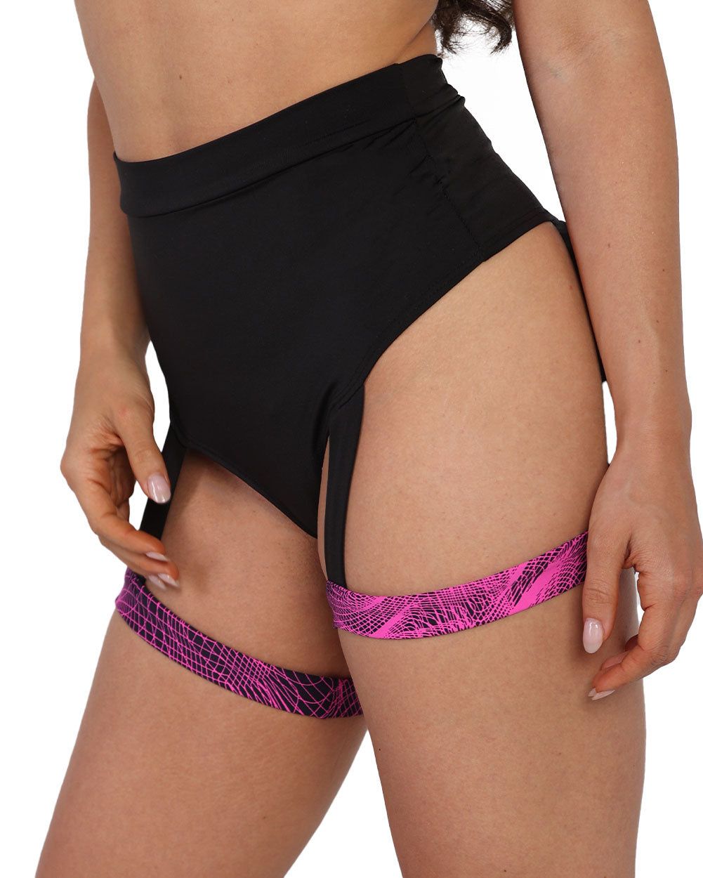 Break the Matrix High Waisted Harness Booty Shorts sold by iHeartRaves product image thumbnail 4