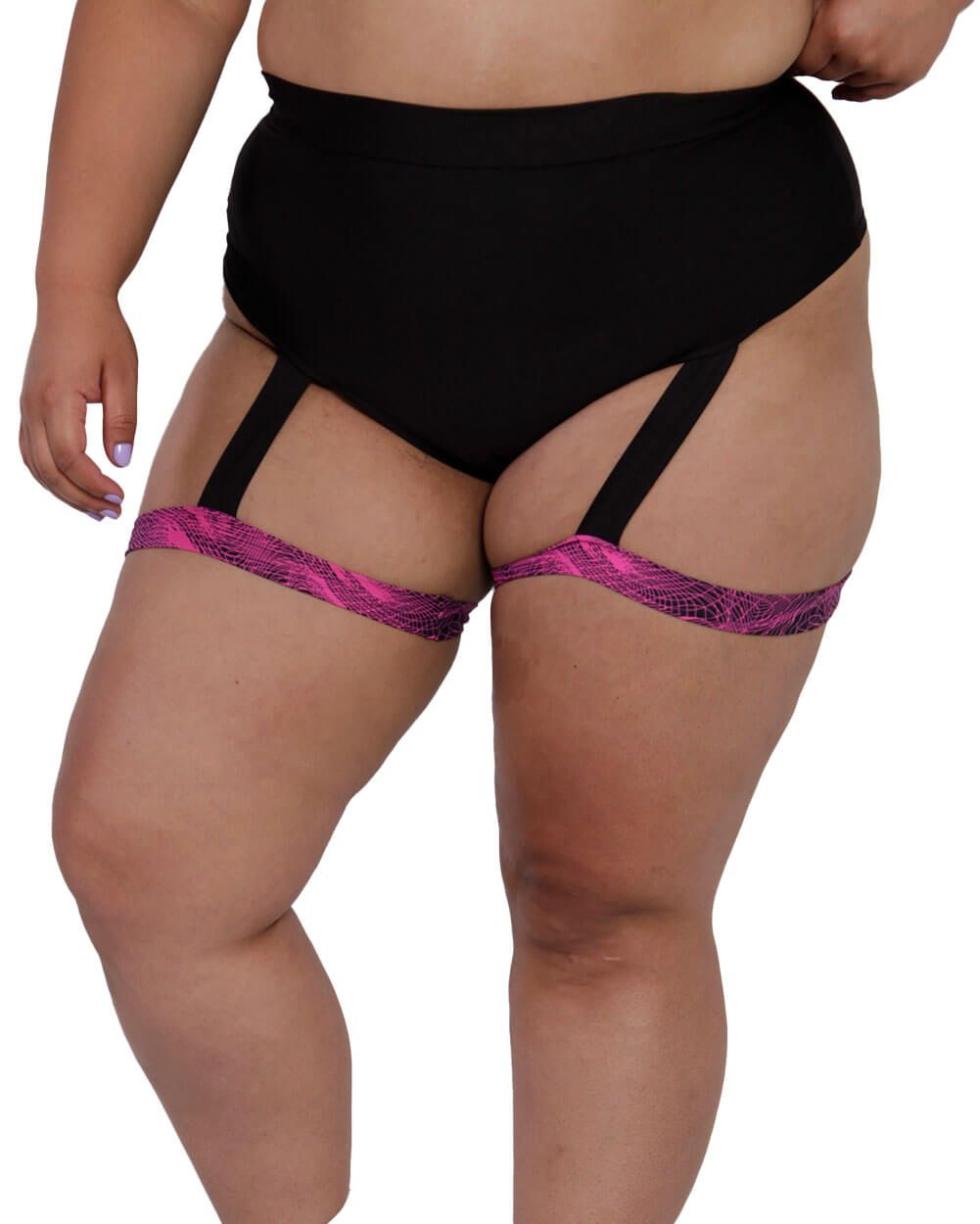 Break the Matrix High Waisted Harness Booty Shorts sold by iHeartRaves product image thumbnail 11